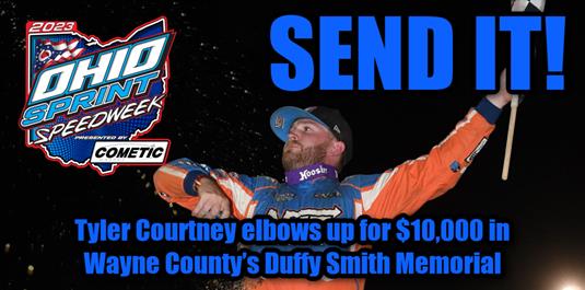 Tyler Courtney elbows up for $10,000 in Wayne County’s Duffy Smith Memorial