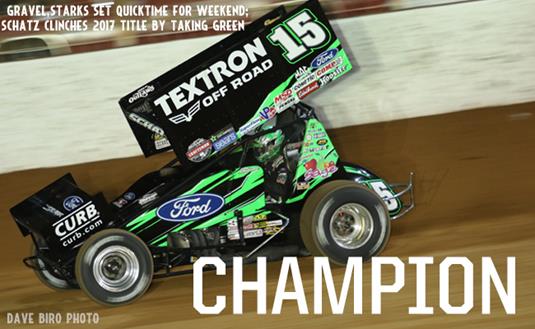 Gravel, Starks Claim Top Qualifying Honors on Opening Night of World Finals; Schatz Clinches 2017 Title