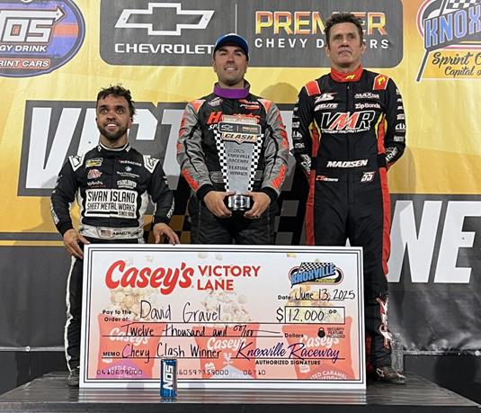 David Gravel Charges from Eighth to Win World of Outlaws Battle at Knoxville!