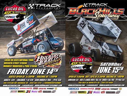 Brown County and Black Hills Speedway Next For Lucas Oil American Sprint Car Series