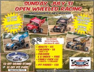 Sunday Racing at I-96 on July 31st!