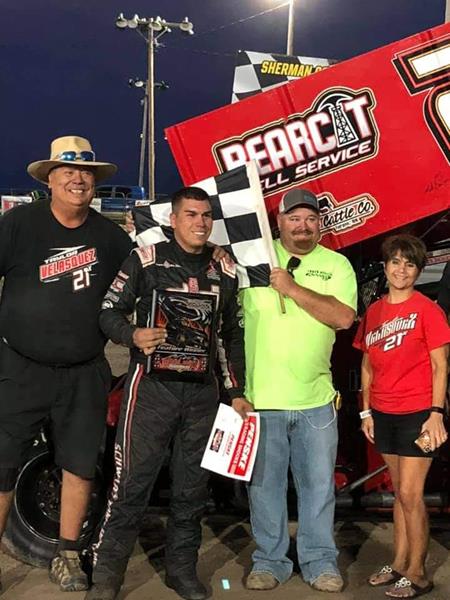 Taylor Velasquez Clutches Second POWRi URSS Win of Season at Sherman County Speedway