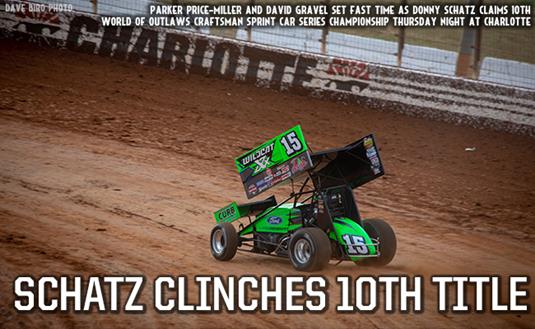 Price-Miller, Gravel Fastest in Qualifying as Donny Schatz Clinches 10th World of Outlaws Title Thursday at World Finals