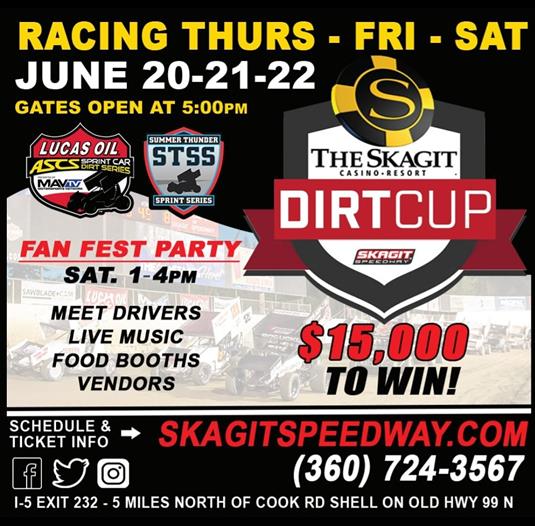 Format And Ticket Info For 2019 Jim Raper Memorial Dirt Cup At Skagit Speedway
