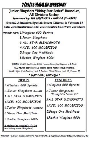 7/29/23 Rising Star #2, All Divisions, Senior Citizens Special $3