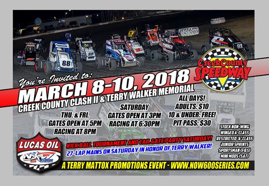Creek County Clash II and Terry Walker Memorial Format Set for 2018