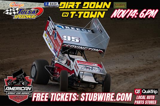 Matt Covington looking for First Win of the Season at Tulsa Speedway Nov 14