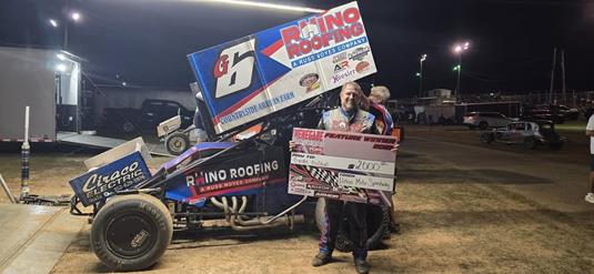Brandon Grubaugh with POWRi SSCA Win at Dothan Motor Speedway
