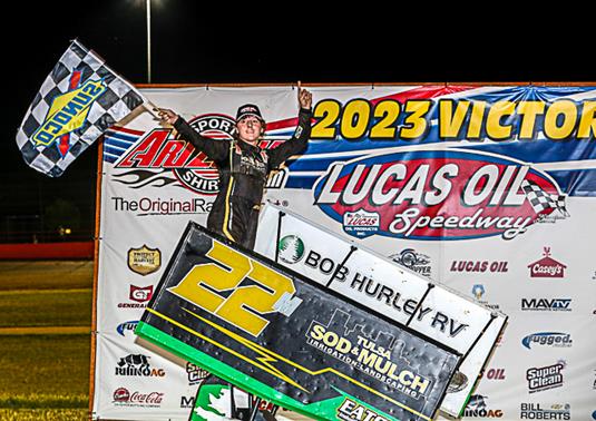 Teenager Moran leads wire-to-wire for OCRS POWRi 305 Sprint win in Thursday Night Madness at Lucas Oil Speedway