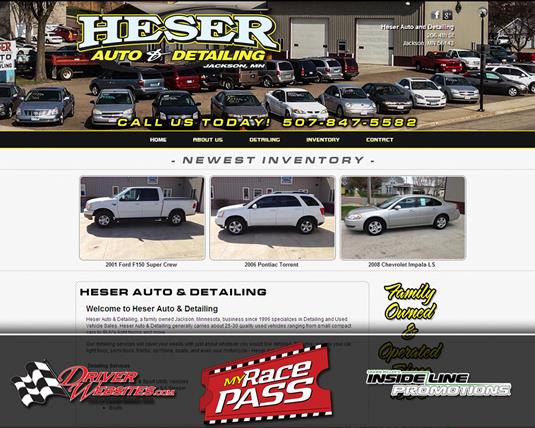 Driver Websites Debuts Custom Business Website for Heser Auto & Detailing