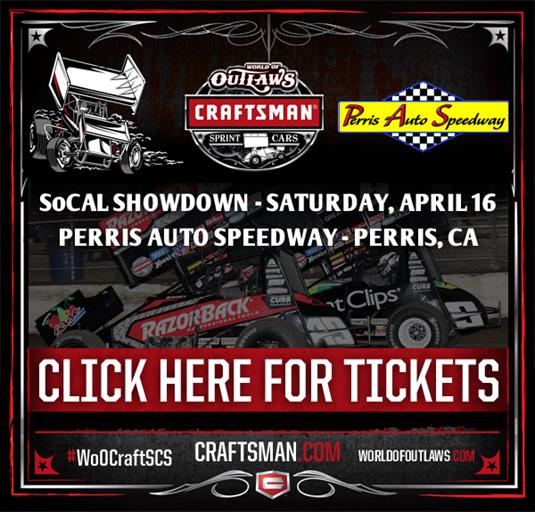 WoO Perris Auto Speedway April 16 Tickets On Sale Now!
