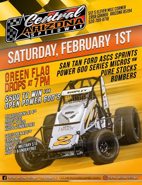 San Tan Ford ASCS Desert Non-Wing Series Fires Off Saturday At Central Arizona Speedway