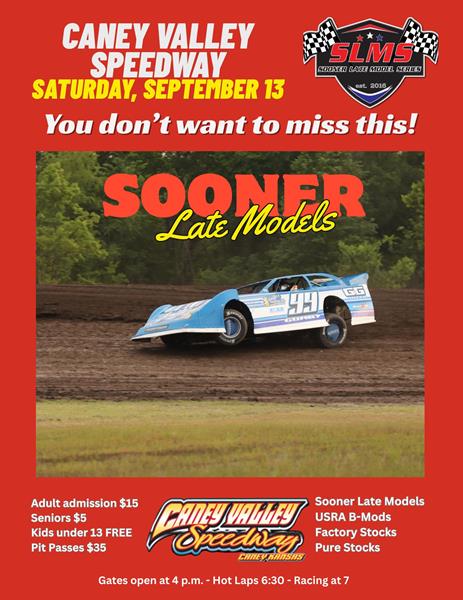 Sooner Late Models invade Caney Valley Speedway Saturday