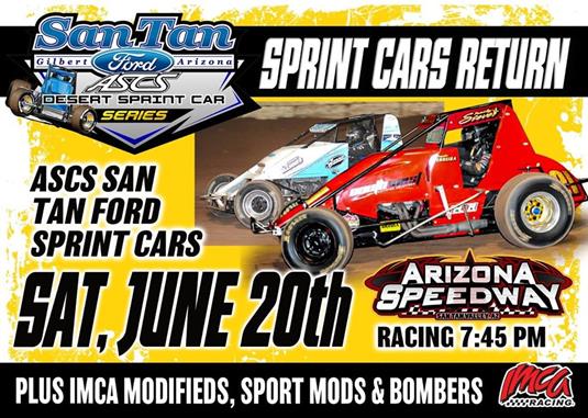 San Tan Ford ASCS Desert Non-Wing Returns To Arizona Speedway This Saturday