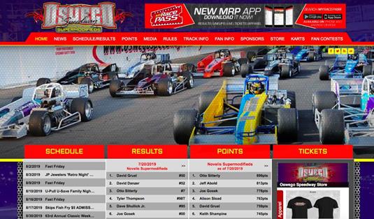 Oswego Speedway Launches All New Website; Mobile Friendly Option and More Included