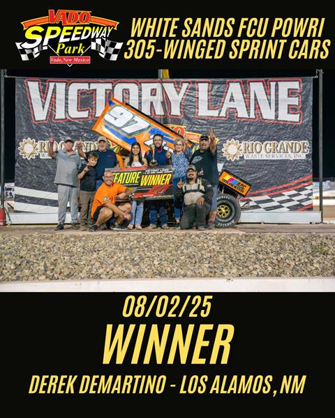 Derek DeMartino Three Straight Wins with POWRi White Sands Federal Credit Union Vado 305 Sprints