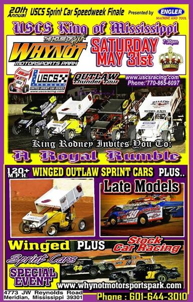 USCS Sprint Cars Invade Whynot May 31st
