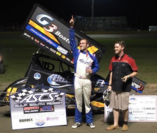 Tankersley Sweeps ASCS Gulf South Region Doubleheader to Take Points Lead