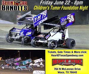 360C.I. SPRINT CAR BANDITS RETURNS TO HEART O’ TEXAS – FRIDAY, JUNE 22nd!