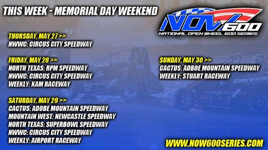 12 NOW600 Events Scheduled for Memorial Day Weekend