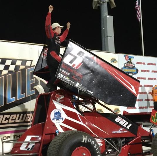 Ball Garners First Career 360 Sprint Car Victory at Knoxville Raceway