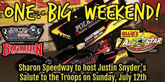 Sharon Speedway to host Justin Snyder’s Salute to the Troops featuring All Star Circuit of Champions on Sunday, July 12