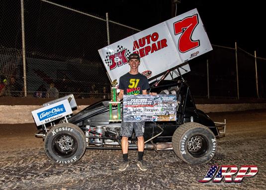 Thompson Scores First Career 360 Sprint Car Win to Wrap Up Cottage Grove Speedway Track Title