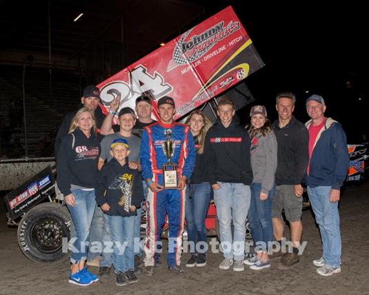 Johnson Records First Career 410 Sprint Car Win at Silver Dollar Speedway