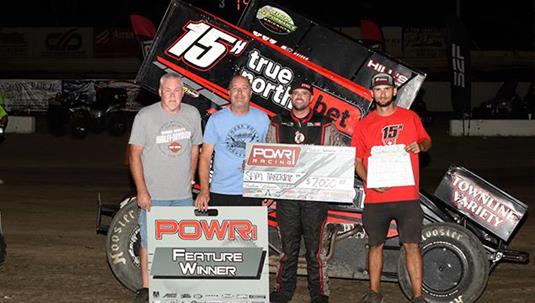 Sam Hafertepe Jr Snags Win with POWRi 410 Outlaw Sprints at Creek County Speedway