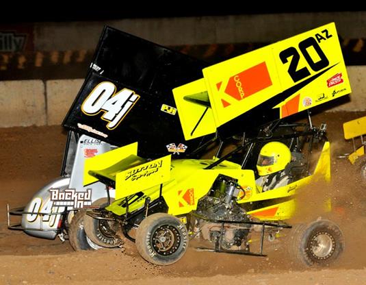 Jarrett Charges from 17th to 5th on Newly Constructed 1/7th Mile Track at Canyon Speedway Park