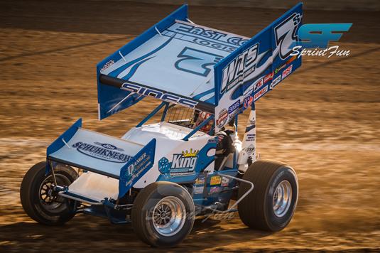 Sides Posts 10th-Place Finish During World of Outlaws Return to BMP Speedway