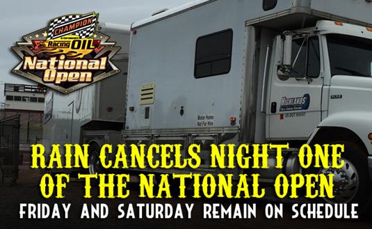 Rain Cancels Night One of the National Open