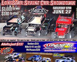 STILL ON TONIGHT! LoneStar ASCS SPRINT CAR SHOWDOWN - 6/27 8pm