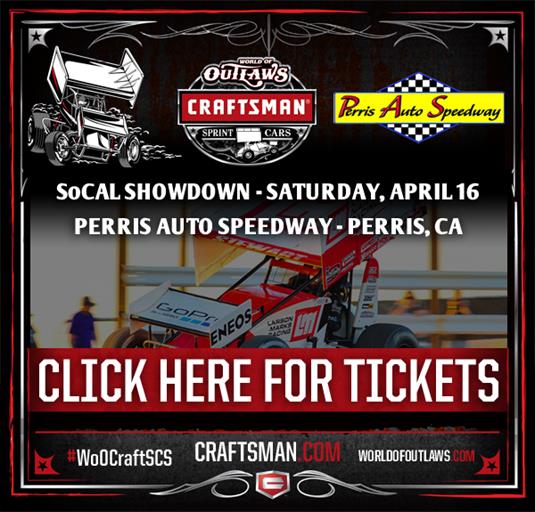 WoO Perris Auto Speedway April 16 Tickets on Sale Now!