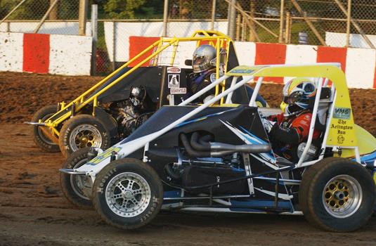 “Rain claims Badger Midget/Micro doubleheader at Sycamore”                                                    “Angell Park July 31 next for Badger Mi