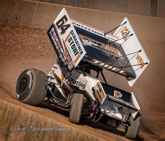 Scotty Thiel – Top 5 Run during IRA opener after long haul back from South Dakota Sprint Car Nationals