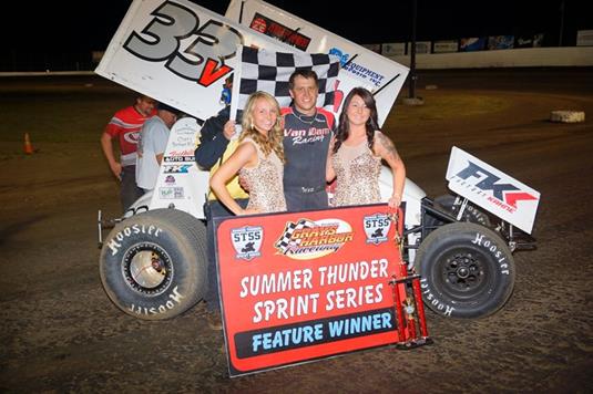 Van Dam Charges to Victory, Two Top Fives During Summer Thunder Sprint Series Weekend