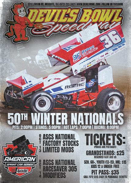 Devil’s Bowl Winter Nationals Will Decide 2023 ASCS National Title Chase