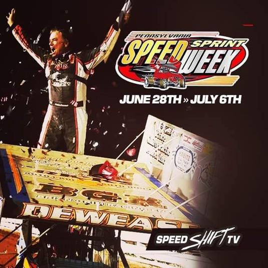 Speed Shift TV Airing Eight PA Speedweek Races During Next Week and a Half