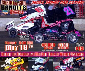 SPRINT CAR BANDITS SERIES INVADES WICHITA SPEEDWAY - SATURDAY MAY 19th, 8pm!