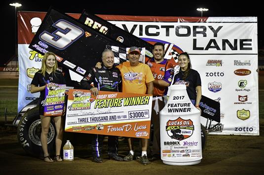 Wild Final Lap Yields Another Lucas Oil ASCS Victory For Sammy Swindell At Lucas Oil Speedway