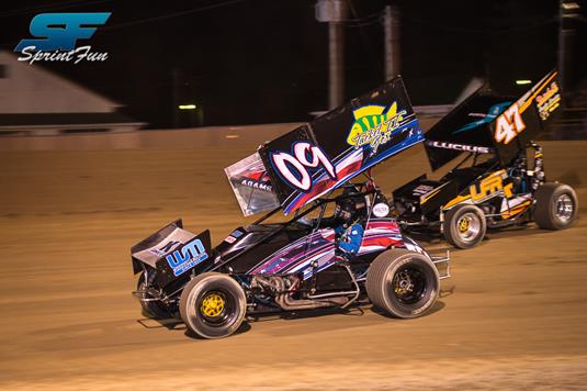 Adams Ahead of Learning Curve During First-Ever Sprint Car Start at Attica