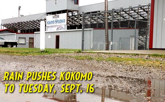 Rain Delays World of Outlaws STP Sprint Cars at Indiana’s Kokomo Speedway to Tuesday, Sept. 16