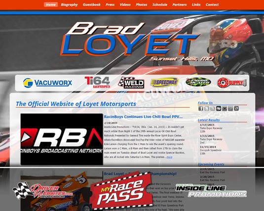 Driver Websites Designs New Website for Brad Loyet