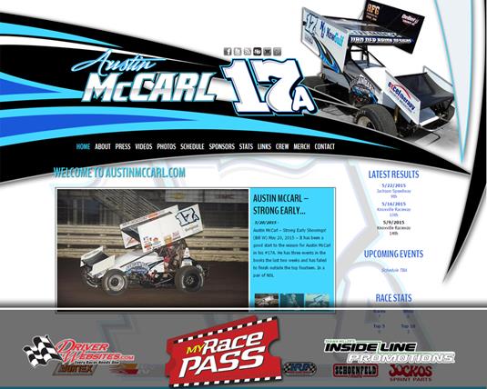 Driver Websites Revamps Website for Austin McCarl Racing
