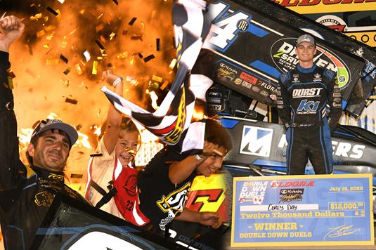 DOUBLE THE DRAMA: Aaron Reutzel and Corey Day Top Double Down Duel$ Feature in Wild Wednesday Night at Eldora