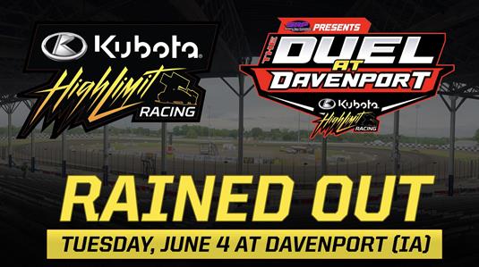 RAINED OUT: Steady Showers Force Cancellation of Tuesday's Event at Davenport Speedway