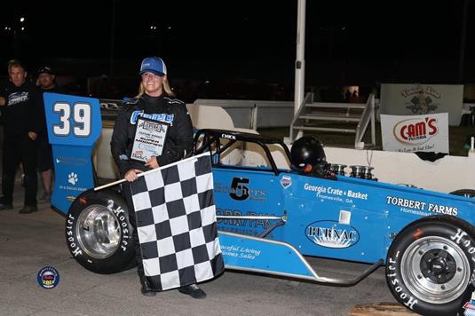 Sload 'Sends It' for Win in Rescheduled Supermodified Twin 35