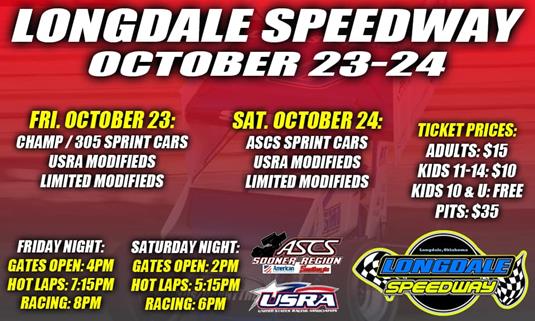 ASCS Sooner Region Tackling Longdale Speedway This Saturday