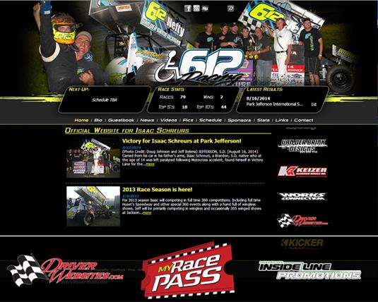 Driver Websites Unveils New Website for Isaac Schreurs